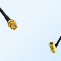 MCX/Bulkhead Female - SSMA/Male Right Angle Coaxial Jumper Cable