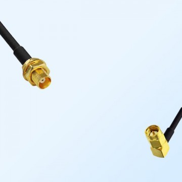 MCX/Bulkhead Female - SSMA/Male Right Angle Coaxial Jumper Cable