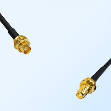 MCX/Bulkhead Female - SSMA/Bulkhead Female Coaxial Jumper Cable