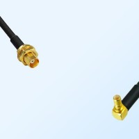 MCX/Bulkhead Female - SSMB/Male Right Angle Coaxial Jumper Cable