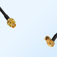 MCX/Bulkhead Female - SSMC/Female Right Angle Coaxial Jumper Cable