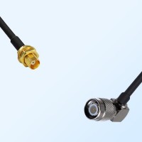 MCX/Bulkhead Female - TNC/Male Right Angle Coaxial Jumper Cable