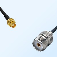 MCX/Bulkhead Female - UHF/Female Coaxial Jumper Cable