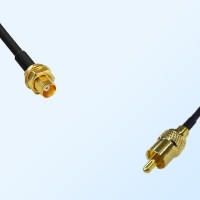 RCA Male - MCX Bulkhead Female Coaxial Cable Assemblies