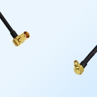MCX/Female Right Angle - MMCX/Male Right Angle Coaxial Jumper Cable