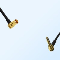 MCX/Female Right Angle - MS156/Male Right Angle Coaxial Jumper Cable