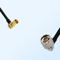 MCX/Female Right Angle - N/Male Right Angle Coaxial Jumper Cable