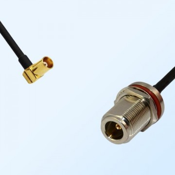 MCX/Female R/A - N/Bulkhead Female with O-Ring Coaxial Jumper Cable