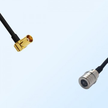 MCX/Female Right Angle - QMA/Male Coaxial Jumper Cable