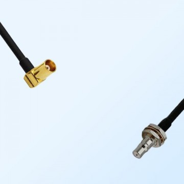MCX/Female R/A - QMA/Bulkhead Female with O-Ring Coaxial Jumper Cable