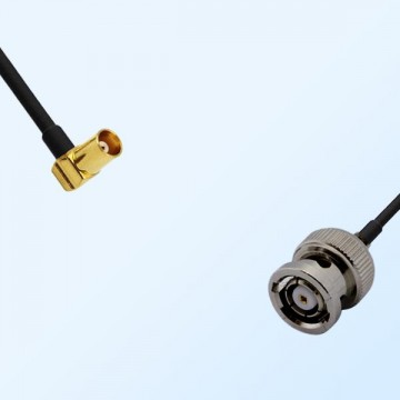 MCX/Female Right Angle - RP BNC/Male Coaxial Jumper Cable