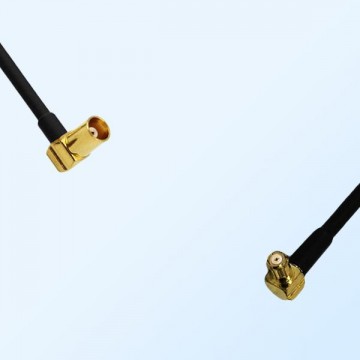 MCX/Female Right Angle - RP MCX/Male Right Angle Coaxial Jumper Cable