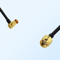 MCX/Female Right Angle - RP SMA/Male Coaxial Jumper Cable