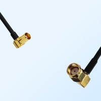 MCX/Female Right Angle - RP SMA/Male Right Angle Coaxial Jumper Cable