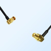 MCX/Female R/A - RP SMA/Bulkhead Female R/A Coaxial Jumper Cable