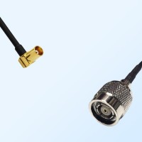 MCX/Female Right Angle - RP TNC/Male Coaxial Jumper Cable