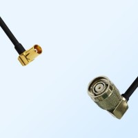 MCX/Female Right Angle - RP TNC/Male Right Angle Coaxial Jumper Cable