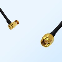 MCX/Female Right Angle - SMA/Male Coaxial Jumper Cable