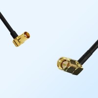 MCX/Female Right Angle - SMA/Male Right Angle Coaxial Jumper Cable