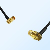MCX/Female R/A - SMA/Bulkhead Female R/A Coaxial Jumper Cable