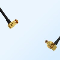 MCX/Female R/A - SMB/Bulkhead Male R/A Coaxial Jumper Cable