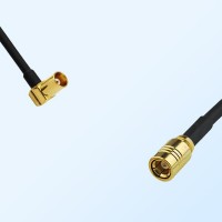 MCX/Female Right Angle - SMB/Female Coaxial Jumper Cable