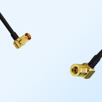 MCX/Female Right Angle - SMB/Female Right Angle Coaxial Jumper Cable