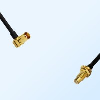MCX/Female Right Angle - SMC/Bulkhead Male Coaxial Jumper Cable