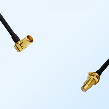 MCX/Female Right Angle - SMC/Bulkhead Male Coaxial Jumper Cable