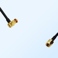 MCX/Female Right Angle - SSMA/Male Coaxial Jumper Cable