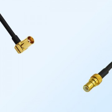 MCX/Female Right Angle - SSMB/Male Coaxial Jumper Cable
