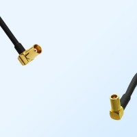 MCX/Female Right Angle - SSMB/Female Right Angle Coaxial Jumper Cable