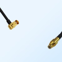 MCX/Female Right Angle - SSMC/Male Coaxial Jumper Cable