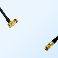 MCX/Female Right Angle - SSMC/Female Coaxial Jumper Cable