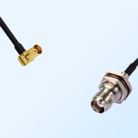 MCX/Female R/A - TNC/Bulkhead Female with O-Ring Coaxial Jumper Cable