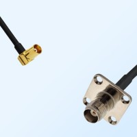 TNC Female 4 Hole - MCX Female Right Angle Coaxial Cable Assemblies