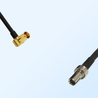 MCX/Female Right Angle - TS9/Male Coaxial Jumper Cable
