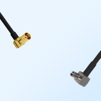 MCX/Female Right Angle - TS9/Male Right Angle Coaxial Jumper Cable