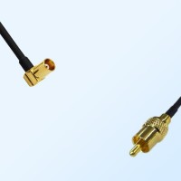 RCA Male - MCX Female Right Angle Coaxial Cable Assemblies