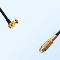 RCA Female - MCX Female Right Angle Coaxial Cable Assemblies