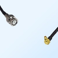 MMCX/Male Right Angle - Mini BNC/Male Coaxial Jumper Cable