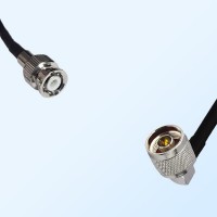 N/Male Right Angle - Mini BNC/Male Coaxial Jumper Cable