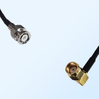 RP SMA/Male Right Angle - Mini BNC/Male Coaxial Jumper Cable