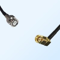 SMA/Male Right Angle - Mini BNC/Male Coaxial Jumper Cable