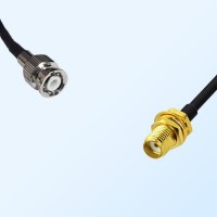 SMA/Bulkhead Female - Mini BNC/Male Coaxial Jumper Cable