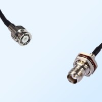 TNC/Bulkhead Female with O-Ring - Mini BNC/Male Coaxial Jumper Cable