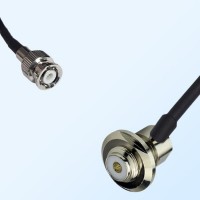 UHF/Bulkhead Female Right Angle - Mini BNC/Male Coaxial Jumper Cable