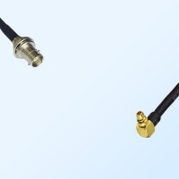 MMCX/Male Right Angle - Mini BNC/Bulkhead Female Coaxial Jumper Cable