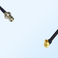 MMCX/Female R/A - Mini BNC/Bulkhead Female Coaxial Jumper Cable