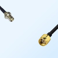 RP SMA/Male - Mini BNC/Bulkhead Female Coaxial Jumper Cable